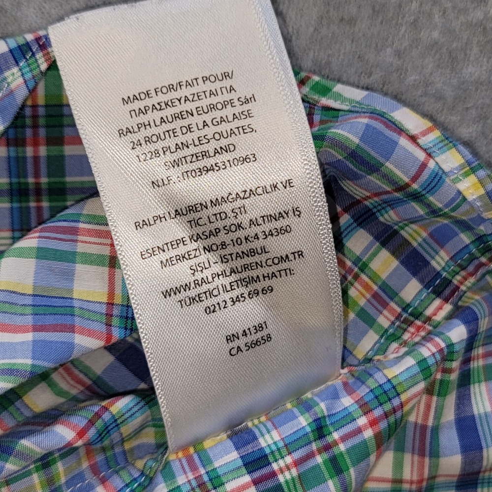 Polo Ralph Lauren Slim Fit Plaid Button Down Shirt Mens Large Cotton Stretch - Picture 7 of 10